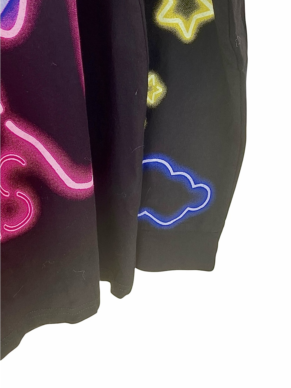 Womens In Your Dreams Neon Graphic Long Sleeve Y2K Cosmic Witchy Tee Small - Picture 4 of 5